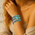 Topaz Flame | Silver | Firefly Glass Bear Bracelet